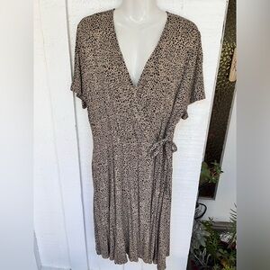 Cheetah Xl Wrap Dress by Amazon Essentials